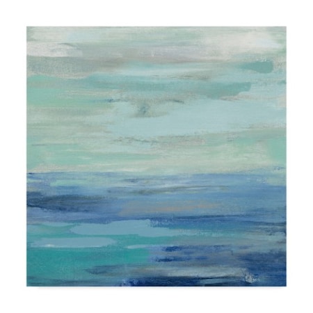 Silvia Vassileva 'Sunset Beach Ii No Orange' Canvas Art,14x14